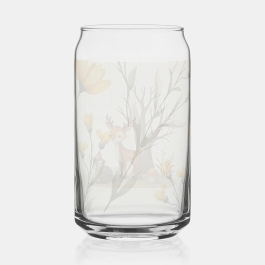 Whimsical Deer & Hedgehog Printed Can Glass ガラス缶 (裏面)