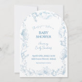 Whimsical Delft Baby Shower Invitation 招待状 (正面)