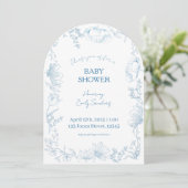 Whimsical Delft Baby Shower Invitation 招待状 (スタンド正面)