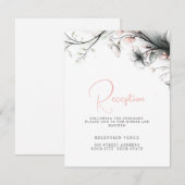 Whimsical Delicate Blush Floral Branch エンクロージャーカード (正面/裏面)