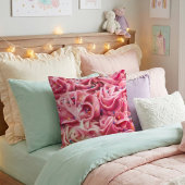 Whimsical Dessert Decor: Pink Frosting & Sprinkles クッション