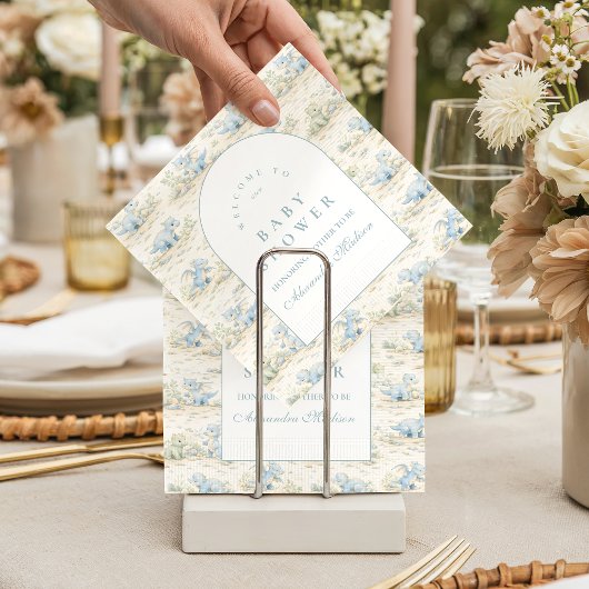 Whimsical Dinosaur Baby Shower スタンダードカクテルナプキン