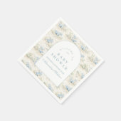 Whimsical Dinosaur Baby Shower スタンダードカクテルナプキン (角)