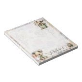 Whimsical Dog Flower Bucket – Pastel Garden Design ノートパッド (アングル)