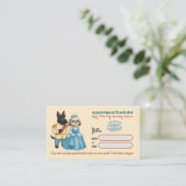 Whimsical  Dog Grooming Appointment Reminder Card 名刺 (スタンド正面)