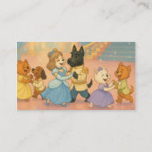 Whimsical  Dog Grooming Appointment Reminder Card 名刺 (裏面)