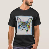 "Whimsical Dog Portrait with Artistic Splashes" Tシャツ (正面)