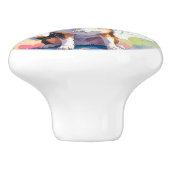 Whimsical Dog with Pastel Balloons Watercolor セラミックノブ (側面)