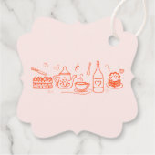  whimsical doodle ブライダルシャワーティー フェイバータグ (裏面)