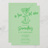 Whimsical Doodle A Tini Bit Older 21st Birthday 招待状 (正面/裏面)