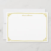Whimsical Doodle Border Personalized Stationery ノートカード (正面)