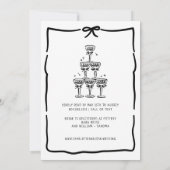 Whimsical Doodle Brunch with the Bride Red Pink  I 招待状 (裏面)