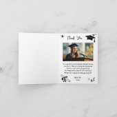 Whimsical Doodle Graduation Photo Frame サンキューカード (内部)