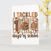 Whimsical Doodle I Tackled 100 Days School  カード (黄色い花)