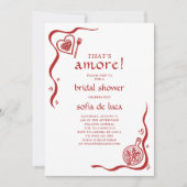 Whimsical Doodle Italian Pasta Bridal Shower 招待状 (正面)