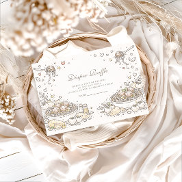 Whimsical Doodle Little Meatball Diapper Raffle エンクロージャーカード