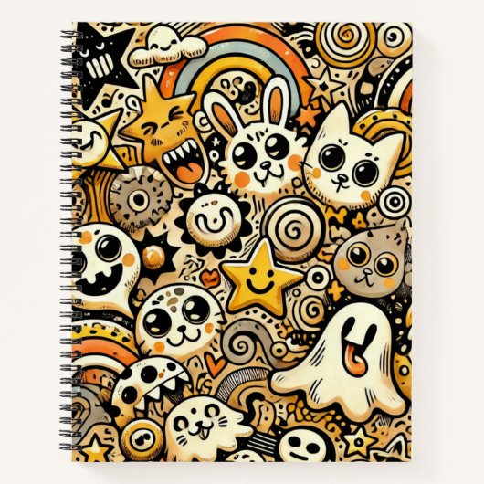 Whimsical Doodle Parade ノートブック (正面)