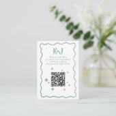 Whimsical doodle styled wedding Enclosure Card エンクロージャーカード (スタンド正面)