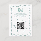 Whimsical doodle styled wedding Enclosure Card エンクロージャーカード (正面)
