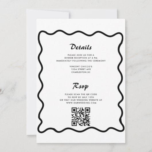  whimsical doodle That's Amore ウェディング 招待状 (裏面)