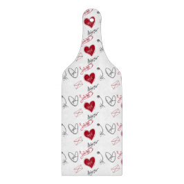 Whimsical Doodles Hand Drawn Valentines Day  カッティングボード