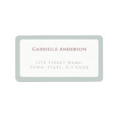 Whimsical Dove Gray Wedding  ラベル (正面)