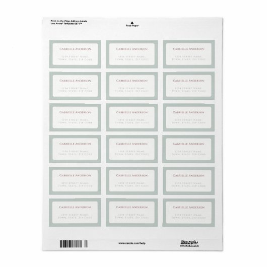 Whimsical Dove Gray Wedding  ラベル (フルシート)