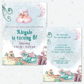 Whimsical Dragon Animal Birthday Invitation 招待状