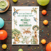 Whimsical Dragon Birthday Invitation 招待状