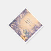 Whimsical Dragon Fantasy Baby Shower スタンダードカクテルナプキン (角)