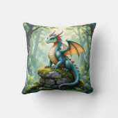 Whimsical Dragon on Ancient Stone クッション (裏面)