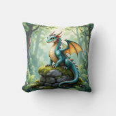 Whimsical Dragon on Ancient Stone クッション (正面)