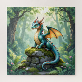 Whimsical Dragon on Ancient Stone ジグソーパズル