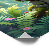 Whimsical Dragon on Ancient Stone ポスター (角)