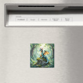Whimsical Dragon on Ancient Stone マグネット (インサイチュ (食洗機))