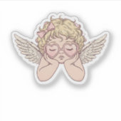 Whimsical Dreamscape Cherub with Hear シール (正面)