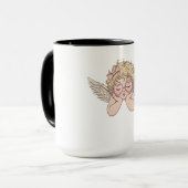 Whimsical Dreamscape Cherub with Hear マグカップ (正面左)