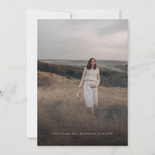 Whimsical Dusty Blue Oh Baby Baby! Joint Shower 招待状 (裏面)