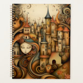 Whimsical Earth Tone Village プランナー手帳 (正面)