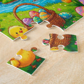 Whimsical Easter Bunny & Friends Puzzle ジグソーパズル (側面)