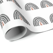 Whimsical Easter Bunny Rainbow Icon Minimal Spring ラッピングペーパー (ロールコーナー)