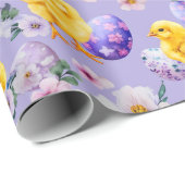 Whimsical Easter Chicks Wrapping Paper ラッピングペーパー (ロールコーナー)