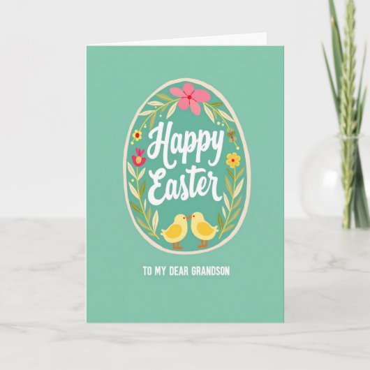 Whimsical Easter Grandson Card カード (正面)