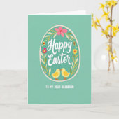 Whimsical Easter Grandson Card カード (黄色い花)