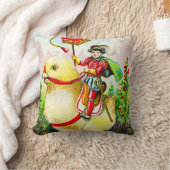 Whimsical Easter Greetings: Rider on Giant Chick クッション (ブランケット)