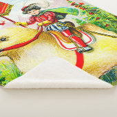 Whimsical Easter Greetings: Rider on Giant Chick シェルパブランケット (3/4)