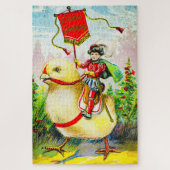 Whimsical Easter Greetings: Rider on Giant Chick ジグソーパズル (縦)