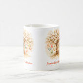 Whimsical Easter Mug with Blooming Tree and Eggs コーヒーマグカップ (中央)