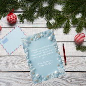 Whimsical Elegant Blue & White Christmas Greeting  シーズンカード