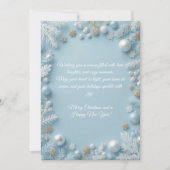 Whimsical Elegant Blue & White Christmas Greeting  シーズンカード (正面)